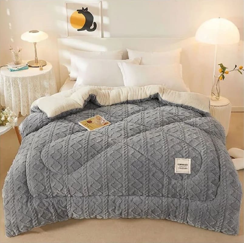 Couverture Lestée Ultra Chaude Epaisse Grise: Votre Secret pour un Sommeil Profond et Réparateur