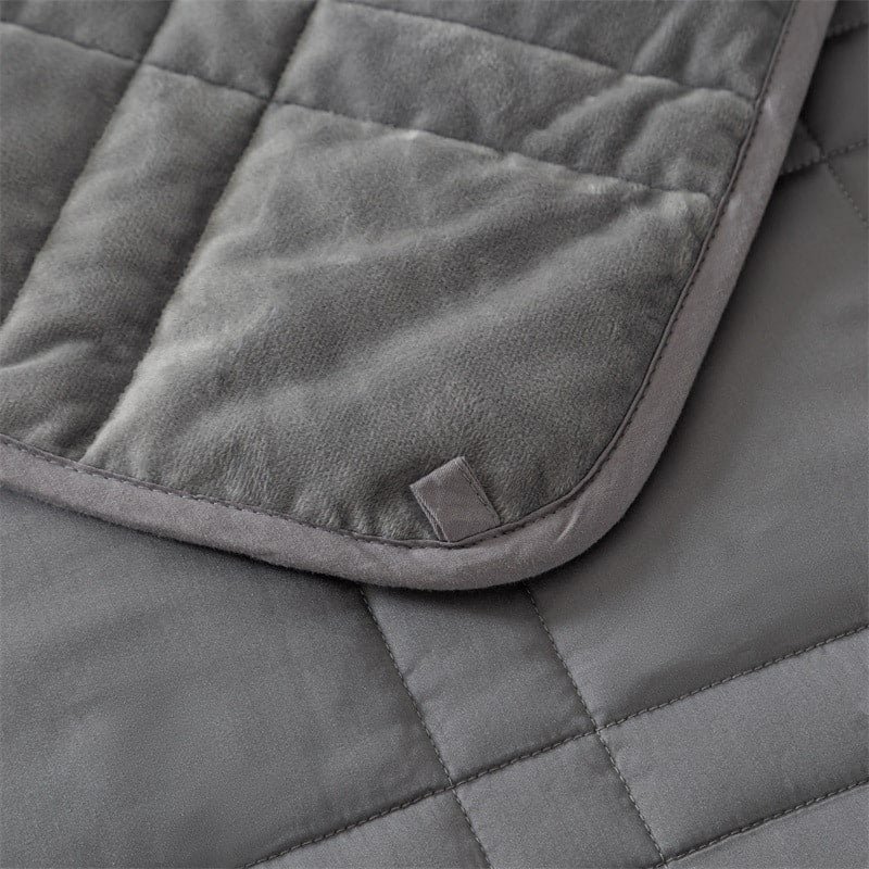 Couverture Lestée de Luxe Grise en Velours – L’Élégance au Service de Votre Sommeil